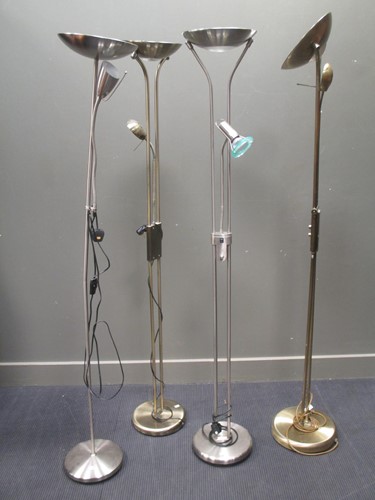 Lot 337 - Four modern standard lamps 181cm high approx
