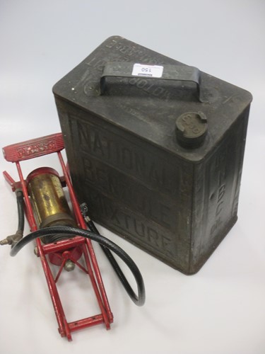 Lot 150 - A National Benzole Mixture pertrol can with...