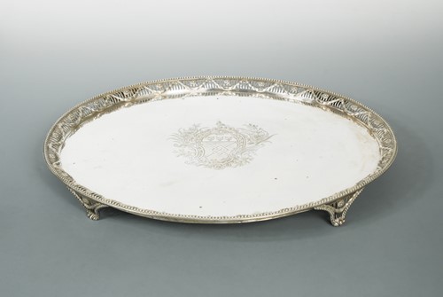 Lot 464 - An 18th Century George III silver gallery tray
