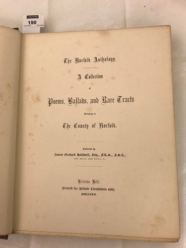 Lot 190 - HALLIWELL (J.O., editor)