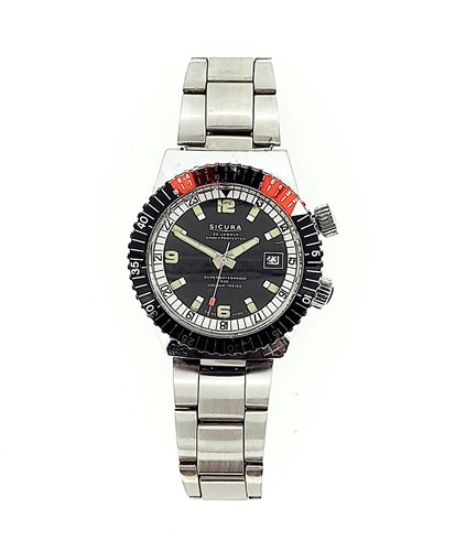 Lot 251 - Sicura - A gentleman's stainless steel diver's watch