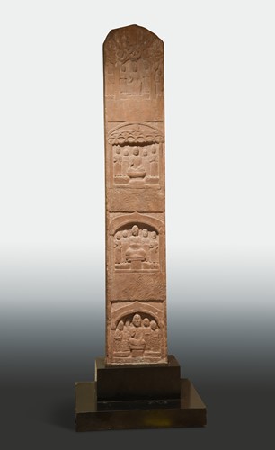 Lot 147 - A Chinese stone Buddhist stele, perhaps Northern Wei Dynasty (AD 386-534)
