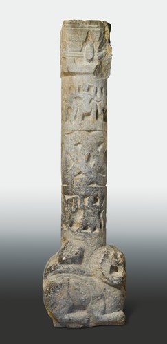 Lot 115 - A Chinese limestone column,  perhaps late Han Dynasty