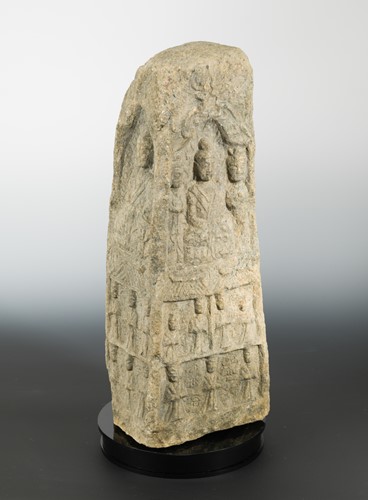 Lot 124 - A Chinese stone votive stele, perhaps Northern Wei