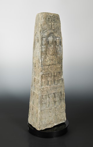 Lot 136 - A Chinese stone votive stele, possibly Northern Wei Dynasty