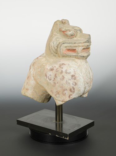 Lot 165 - A Chinese sandstone fragmentary Kylin, Qi Dynasty style