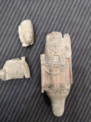 Lot 229 - A Chinese limestone standing figure of Avalokiteshvara, in 6th/7th century style