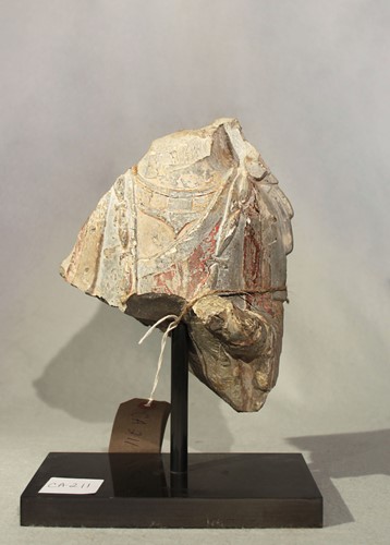 Lot 274 - A Chinese grey limestone fragment of Avalokiteshvara, perhaps Sui Dynasty