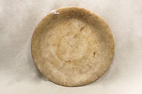 Lot 306 - A Chinese white marble circular plate, in Tang Dynasty style