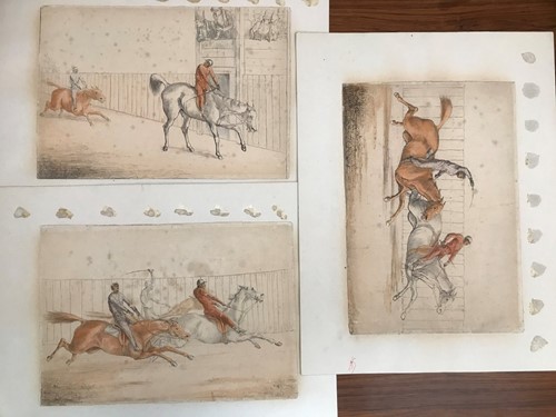 Lot 76 - Three comical horse racing scenes
