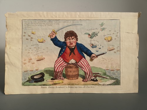 Lot 18 - John Bull threatened by Insects from all Quarters