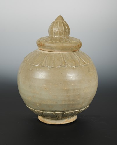 Lot 327 - A Chinese ceramic vase and cover, probably Tang Dynasty