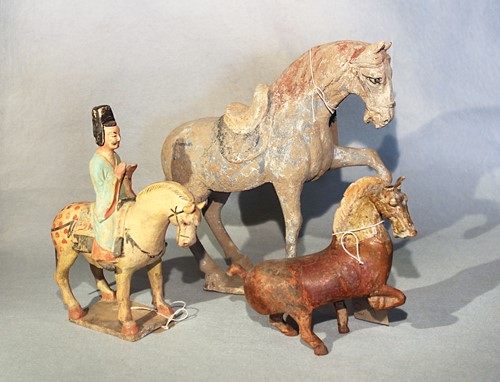 Lot 360 - A group of three Chinese horse ceramics