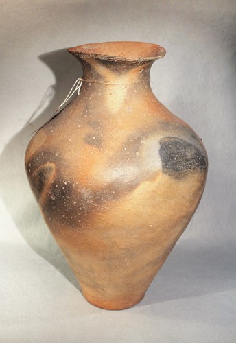 Lot 362 - A Chinese red pottery, large ovoid vase, plain, Neolithic or later