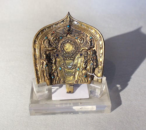 Lot 371 - A Tibetan gilt copper Prabha Mandorla, 16th/17th century