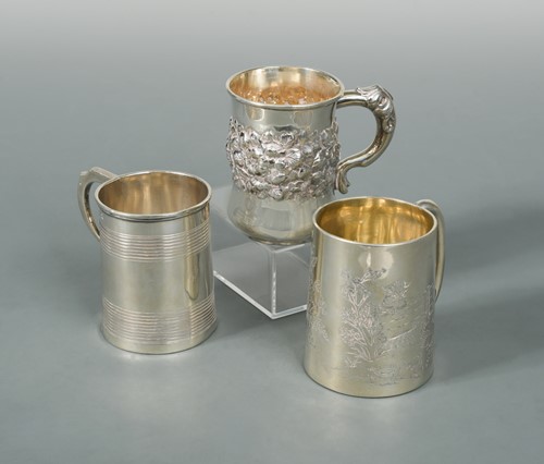 Lot 366 - A trio of Victorian silver children's mugs