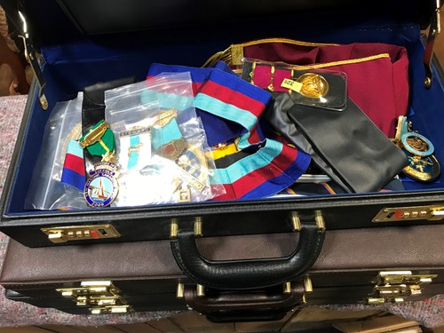 Lot 170 - A collection of modern Freemasonry aprons and...