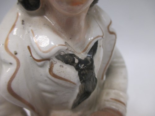 Lot 10 - Pair of Staffordshire figures of huntsmen (one...