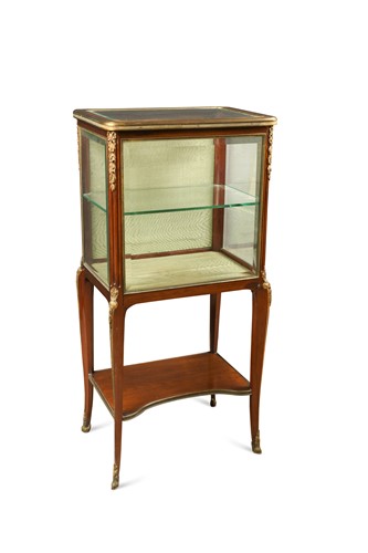 Lot 993 - A French mahogany and ormolu mounted vitrine, mid 19th century