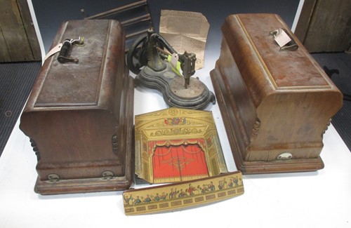 Lot 156 - Three sewing machines - Jones type, a Pollok...