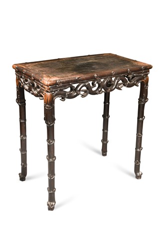 Lot 89 - A Chinese hardwood table, late 19th century