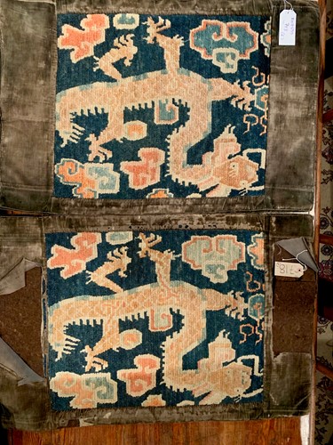 Lot 464 - Two Tibetan single seat rugs, circa 1900-1930