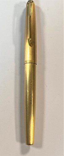 Lot 293 - Parker - A rolled gold fountain pen engraved 'Concorde Aircraft  216' and another