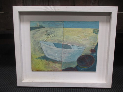 Lot 227 - Becky Borman (b. 1967- ), "Moored Boats”,...
