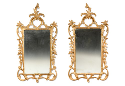 Lot 306 - A pair of George III giltwood mirrors, circa 1765
