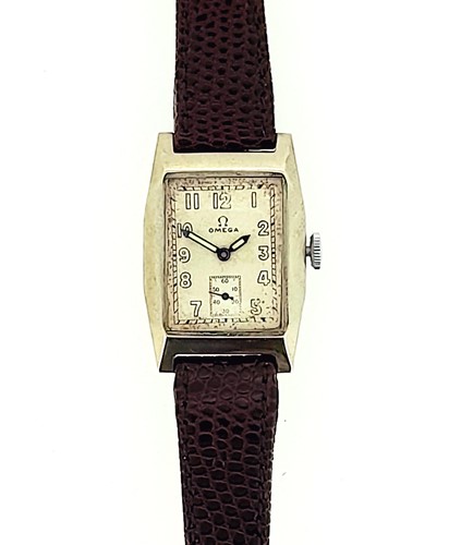 Lot 244 - Omega - A gentleman's chrome plated nickel wristwatch