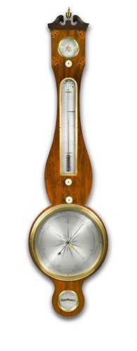 Lot 373 - A Regency mahogany and inlaid wheel barometer