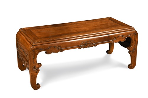 Lot 337 - A Chinese hardwood low table, early 20th century