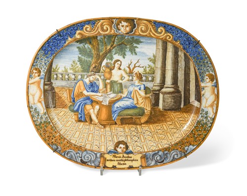 Lot 150 - A 19th century maiolica charger