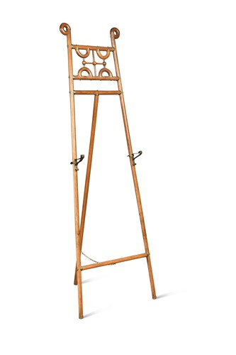 Lot 365 - An ash and brass mounted country house easel, late 19th century