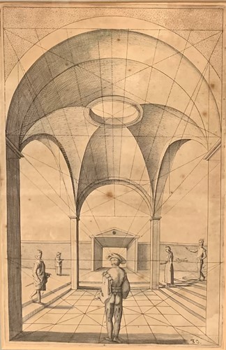 Lot 242 - Three architectural prints, 29 x 18.5 cm; 29.5...