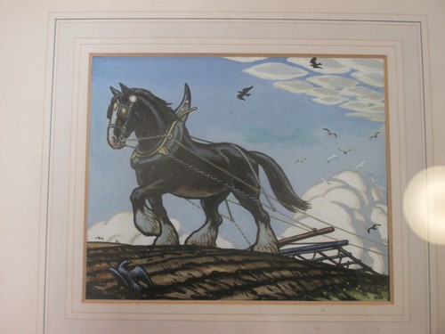 Lot 297 - Hubert J Williams, Shire Horse Ploughing,...