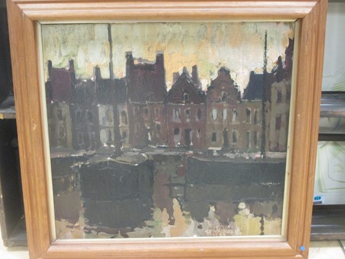 Lot 274 - John Gerard Flanders (near the canal) signed...