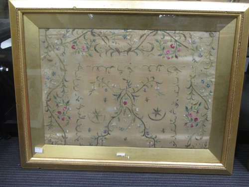 Lot 324 - A 19th century floral needlework picture