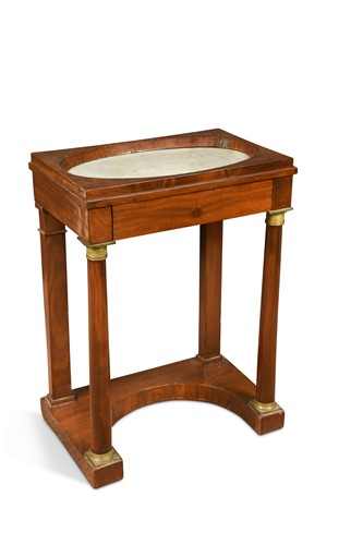 Lot 343 - A French Empire mahogany rectangular washstand