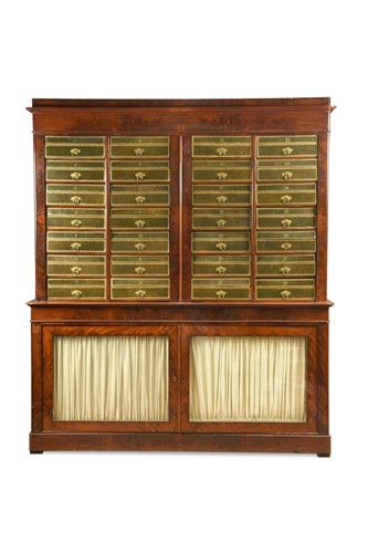 Lot 238 - A Louis Philippe mahogany cartonnier, mid-19th century
