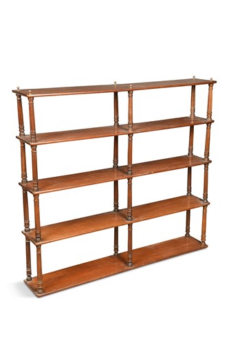 Lot 362 - A five tier mahogany hanging wall shelf