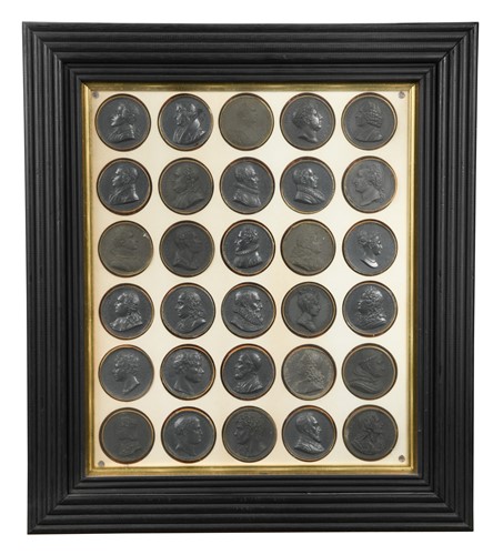 Lot 226 - A substantial collection of 19th century historical wax or composition medallions