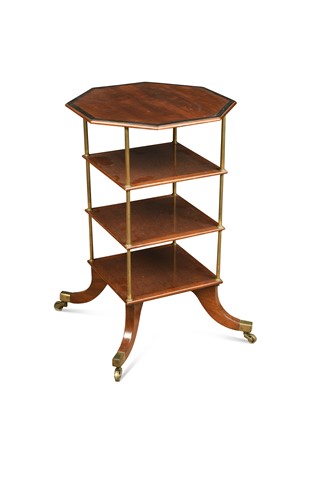 Lot 270 - A small Regency mahogany three tiered etagere