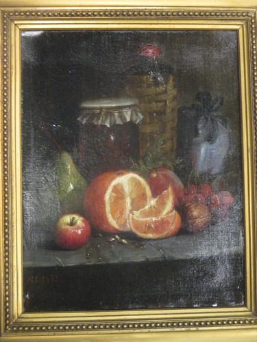 Lot 351 - A still life of oranges, cherries, walnuts and...