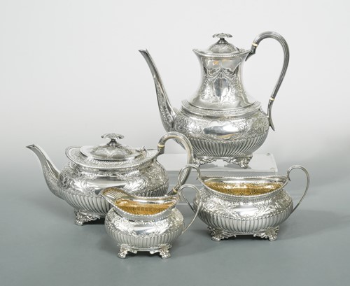 Lot 363 - A Victorian silver four piece tea set