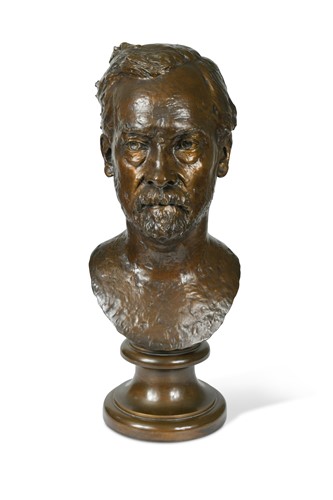 Lot 368 - Paul Dubois (1829-1905), a large bronze portrait bust of Louis Pasteur