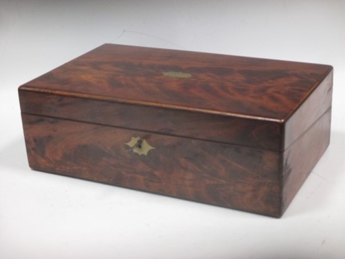 Lot 11 - A Victorian flame mahogany writing slope