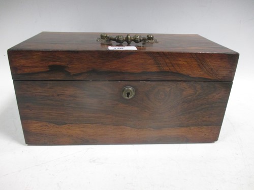 Lot 126 - A rosewood tea caddy, 30.5cm wide
