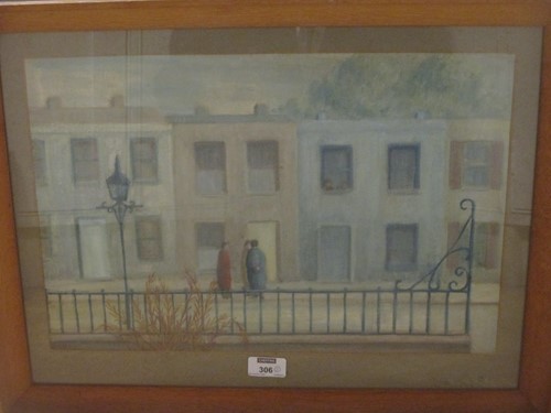 Lot 306 - Anne Harris (d.2020), Three street scenes with...