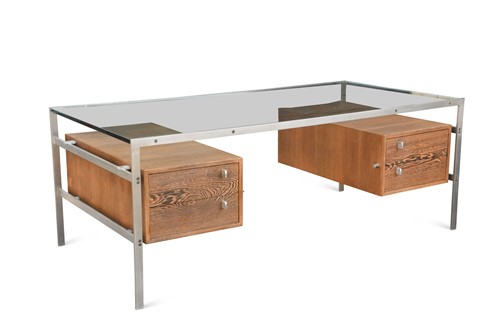 Lot 180 - Preben Fabricus & Jorgen Kastholm, a Danish executive desk, 1960s